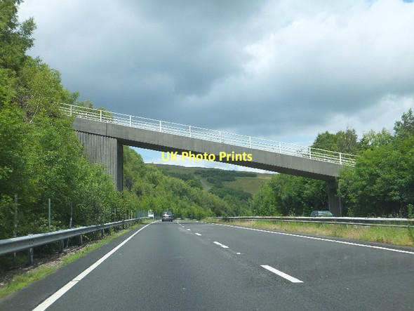 Photo 6"x4" Bridge carrying track over A470 west of Aberfan Mountain Ash\/Aberpennar c2011