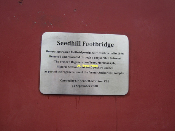 Photo 6"x4" Seedhill Footbridge Paisley c2011