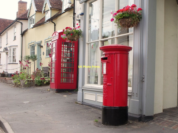 Photo 6"x4" Telephone box and postbox, Great Bardfield Great Bardfield c2011