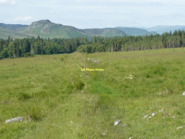 Photo 6"x4" Line of old dry stone wall  Balgowan\/NN6394 c2011