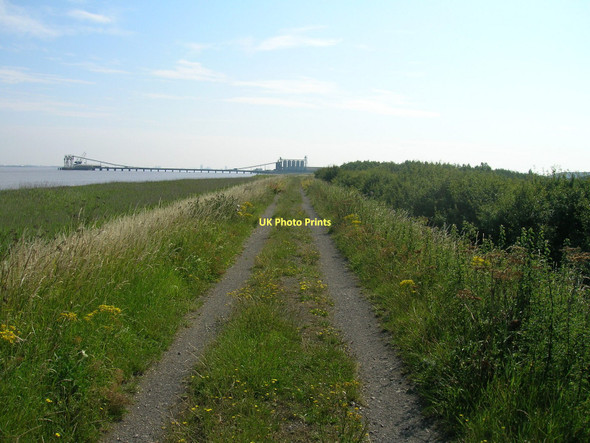 Photo 6"x4" Footpath beside the Humber heading east Barrow Haven c2011