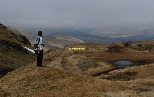 Photo 6"x4" On the north ridge of Beinn a' Chroin Stob Glas Bheag c2009