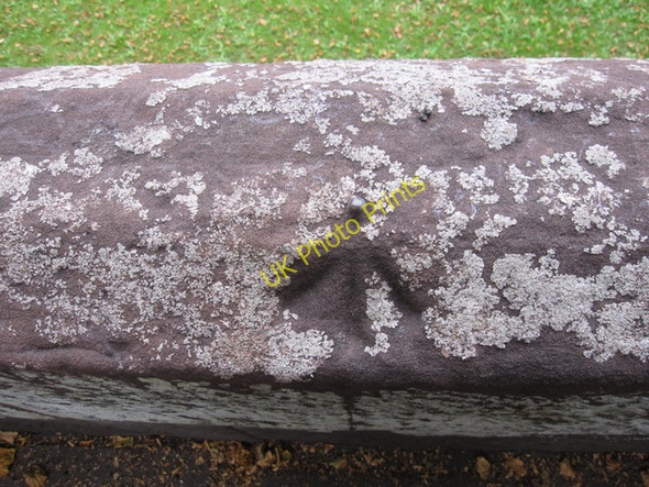 Photo 6"x4" Rivet bench mark on the city walls Chester c2009