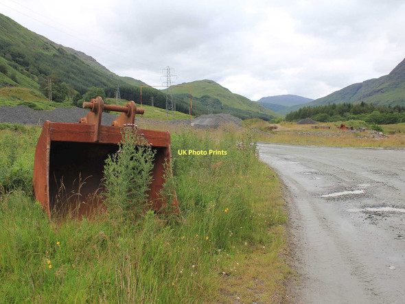 Photo 6"x4" Discarded digger bucket by the quarry Cairndow c2011