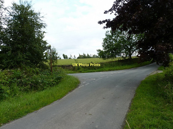 Photo 6"x4" Junction of Staupes Road with Cote Hill Lane Kettlesing Bottom c2011