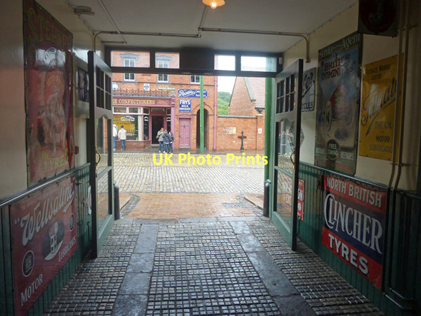Photo 6"x4" Garage entrance, Beamish Museum Stanley\/NZ1952 c2011