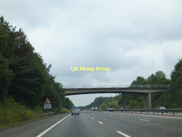 Photo 6"x4" Huish Lane bridge over M3 Old Basing c2011