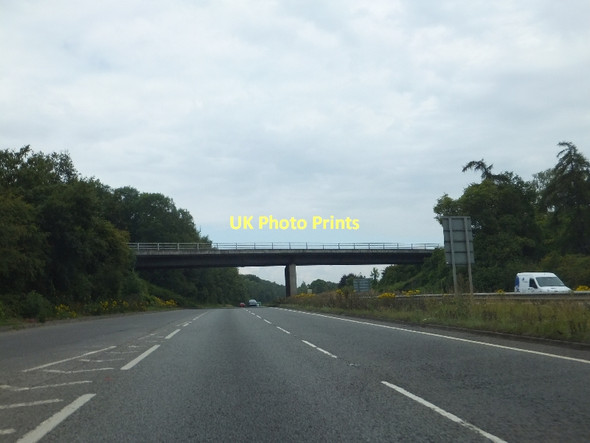 Photo 6"x4" B3048 bridge over A303 Forton\/SU4143 c2011