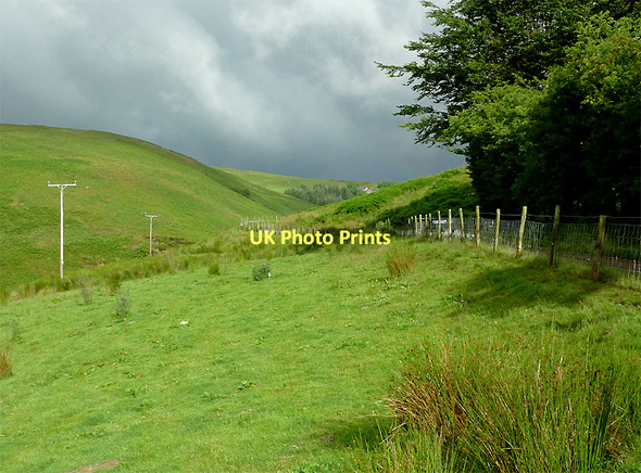 Photo 6"x4" Cwm Doethie Fawr with rainbow #1, Ceredigion Doethie Fawr c2011