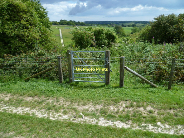 Photo 6"x4" Blocked footpath at Myrtle Grove Farm Patching c2011