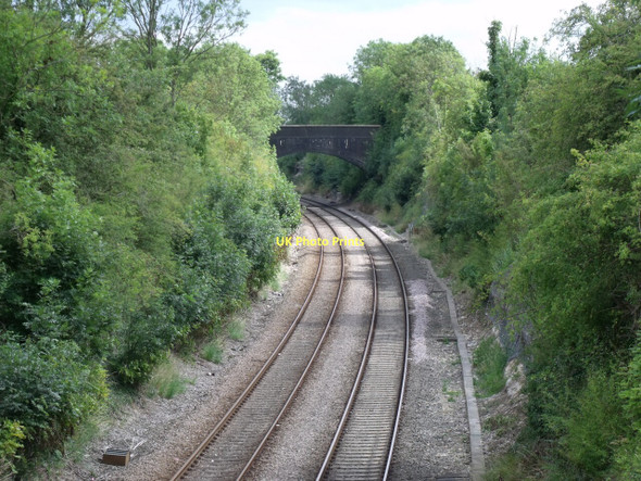 Photo 6"x4" Railway line from Lincoln to Sleaford Nocton c2011