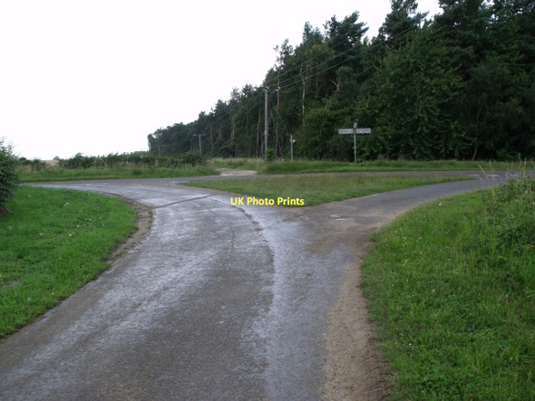 Photo 6"x4" Junction of Dunston Fen Lane with Prior Lane Dunston\/TF0662 c2011