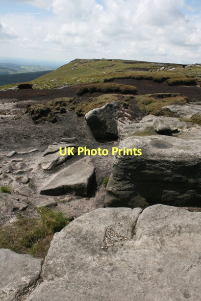 Photo 6"x4" Rock Outcrops, Kinder Scout Farlands Booth c2011