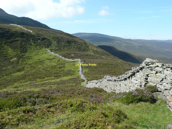 Photo 6"x4" Drystone wall heads up Schiehallion Dunalastair c2011