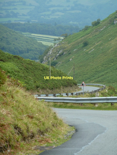 Photo 6"x4" Road descending Cwm Gwynllyn Nantserth c2011