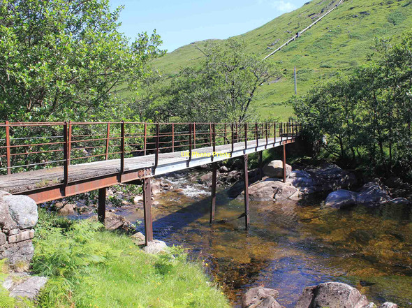 Photo 6"x4" Footbridge over River Fyne River Fyne c2011