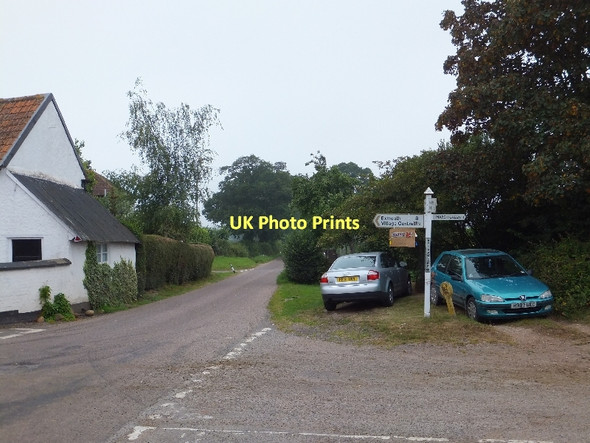 Photo 6"x4" Aylesbeare Cross with an extra sign Aylesbeare c2011