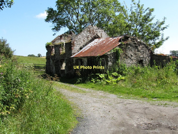 Photo 6"x4" Roofless farmhouse at Struell Wells Saul\/J5046 c2011