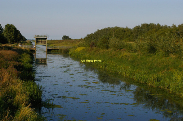 Photo 6"x4" Welney: looking down the Old Bedford River to Welney Sluice Welney c2011