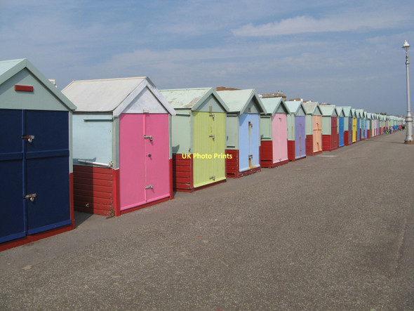 Photo 6"x4" Colourful Beach Huts along the seafront Hove c2011