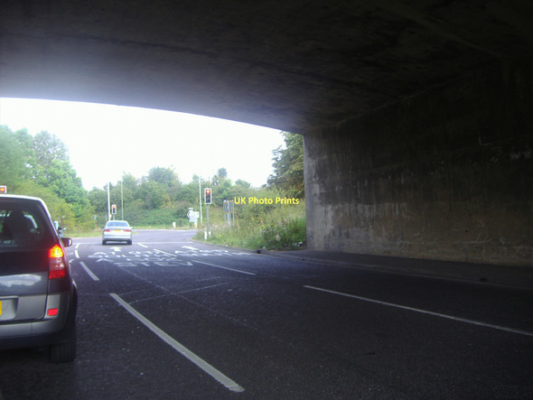 Photo 6"x4" Roundabout under the A1M Stevenage Fishers Green\/TL2226 c2011