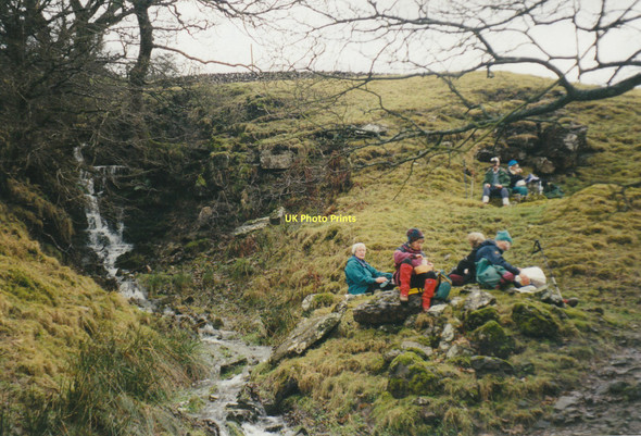 Photo 6"x4" Unnamed watercourse to Walden Beck near Bridge End Farm Walden c1999