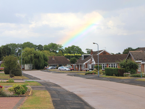 Photo 6"x4" Rainbow over Heath Croft Road Moor Hall\/SP1298 c2011
