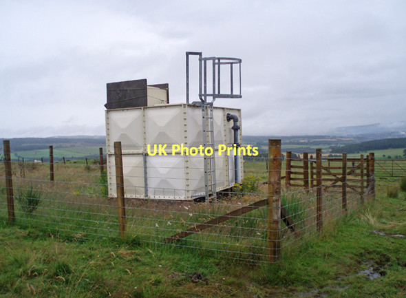 Photo 6"x4" Water tank above Leakin Farm Upper Knockando c2011