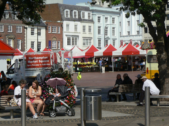 Photo 6"x4" The Market Square Northampton\/SP7561 c2011