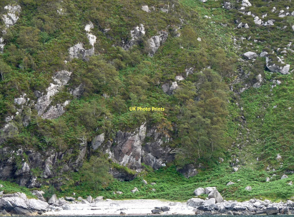 Photo 6"x4" Tiny beach under Aonach Mor Mallaigmore c2011