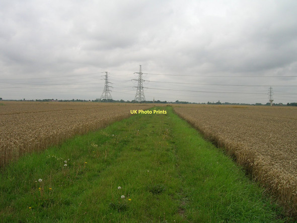 Photo 6"x4" Farm track heading west Fockerby c2011