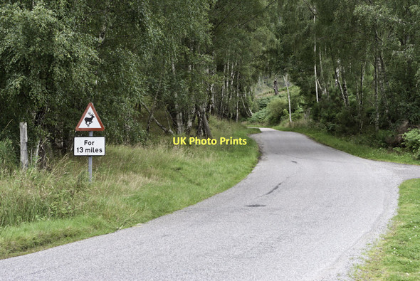 Photo 6"x4" Caution ahead for 13 miles Contin\/Cunndainn c2011