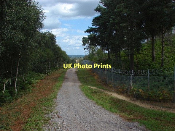 Photo 6"x4" Pirbright Range perimeter road Camberley c2011