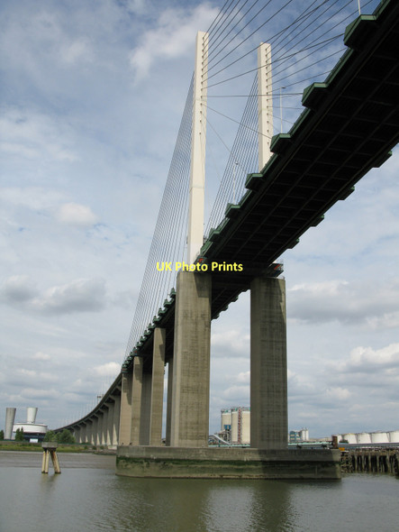 Photo 6"x4" The Queen Elizabeth Bridge carrying the A282 over the Thames Swanscombe c2011