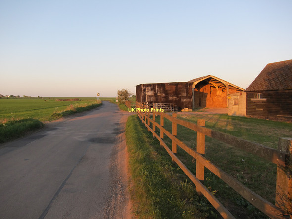 Photo 6"x4" Ashwell Road past Half Way Farm Baldock c2011