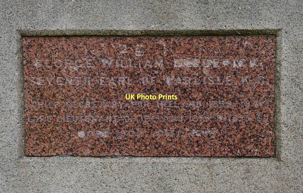 Photo 6"x4" Inscription on pedestal of former Carlisle Statue, Phoenix Park, Dublin Islandbridge c2010