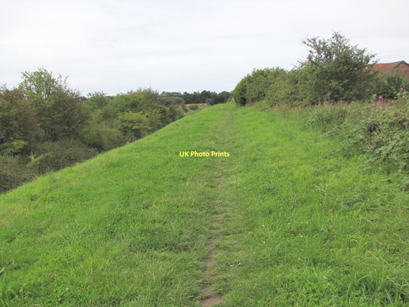 Photo 6"x4" Disused Railway Trackbed Banks\/SD3920 c2011