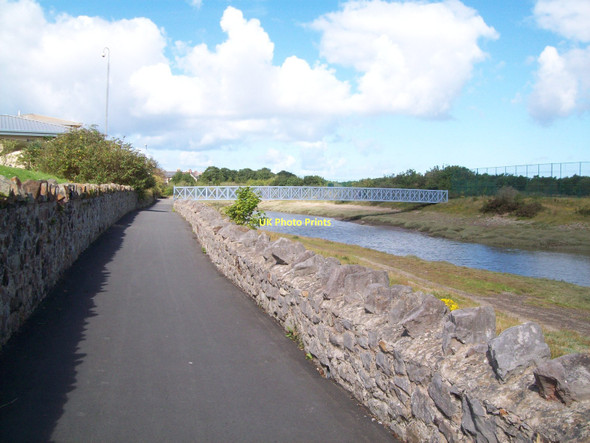 Photo 6"x4" Footbridge over creek from the North Wales Path Conwy c2011