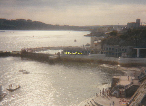 Photo 6"x4" Tinside Lido Plymouth seen from Hoe Road in 1987 Mount Batten c1987