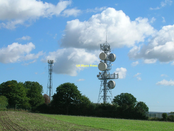 Photo 6"x4" Communications masts, Stillingfleet Hill Stillingfleet c2011