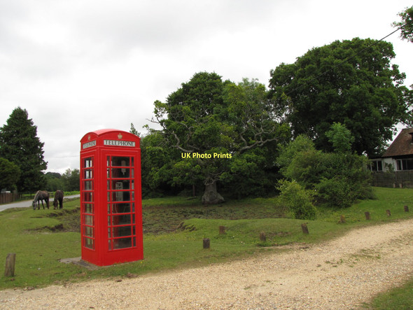 Photo 6"x4" Red Phone box on the edge of South Weirs South Weirs c2011