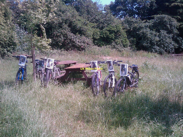 Photo 6"x4" Bikes Grazing at the Filly Inn Setley c2011