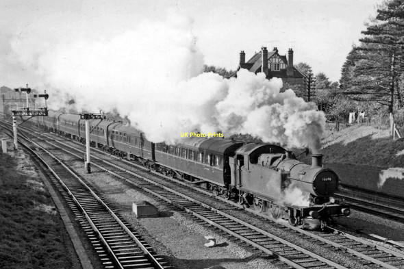 Photo 6"x4" GW 0-6-2T on a Paddington - Cheltenham  express at Churchdown Churchdown c1961