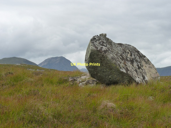 Photo 6"x4" Substantial boulder on eastern slopes of Beinn Chaorach, possibly an erratic Beinn Chaorach\/NN2950 c2011