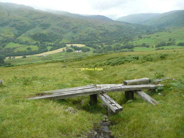 Photo 6"x4" Wooden footbridge on 'hydro' track Creag an Fhithich\/NN5436 c2011