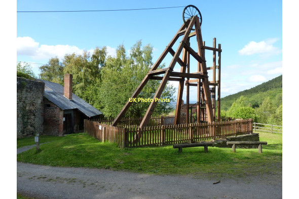 Photo 6"x4" Snailbeach Mine - headgear over the main shaft Snailbeach c2011