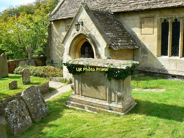 Photo 6"x4" South porch and tomb, Church of St James, Cherhill Cherhill c2011