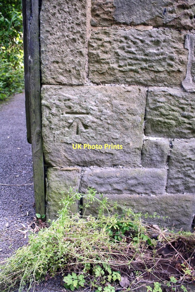 Photo 6"x4" Benchmark on Rectory Cottage, Rectory Lane Skipton c2011