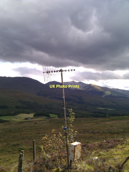 Photo 6"x4" TV mast some 400m from nearest houses at Bohuntine Bohuntine c2011