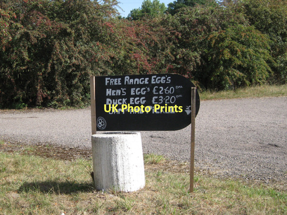 Photo 6"x4" Sign at the entrance to a smallholding  Hampton in Arden c2011
